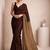 Brown  cotton khadi saree