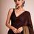 Brown  cotton khadi saree