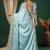 Blue embroidered  saree