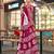 Maroon batik printed  cotton saree