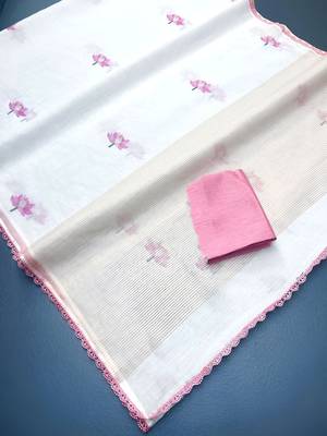 Off white floral saree 4