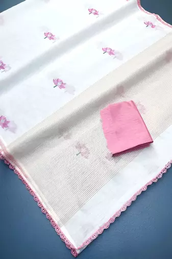 Off white floral saree