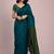 Teal  cotton khadi saree
