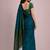 Teal  cotton khadi saree