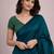 Teal  cotton khadi saree