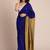 Blue  cotton khadi saree