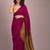 Magenta colourblocked  cotton khadi saree
