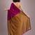 Magenta colourblocked  cotton khadi saree