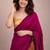Magenta colourblocked  cotton khadi saree