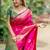 Pink ethnic motifs zari silk blend designer banarasi saree