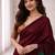 Maroon woven design  cotton half and half khadi saree