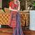 Red striped  cotton saree
