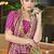 Pink ethnic motifs  cotton designer saree with blouse