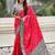 Pink ethnic motifs woven design zari patola saree