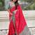 Pink ethnic motifs woven design zari patola saree