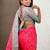 Pink ethnic motifs woven design zari patola saree