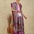 Mauve ethnic motifs woven design patola saree