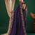 Purple embroidered saree