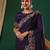 Purple embroidered saree