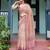 Yellow floral printed  linen saree