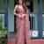Maroon ethnic motifs  linen saree
