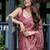 Maroon ethnic motifs  linen saree