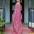 Pink women ethnic motifs printed  linen saree