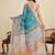 Teal kalamkari printed zari  linen saree with unstiched blouse piece
