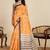 Yellow paisley beads and stones  linen saree with blouse
