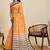 Yellow paisley beads and stones  linen saree with blouse