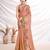 Peach women aari work  chiffon saree
