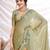 Green aari work  chiffon saree