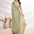 Green aari work  chiffon saree