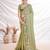 Green aari work  chiffon saree