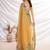 Gold aari work  chiffon saree