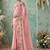 Pink floral aari work poly chiffon saree