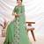 Green women aari work  chiffon saree