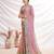 Pink aari work printed  chiffon saree