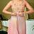 Pink floral zari  linen ready to wear saree
