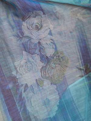 Blue tie and dye zari  linen ready to wear saree 5