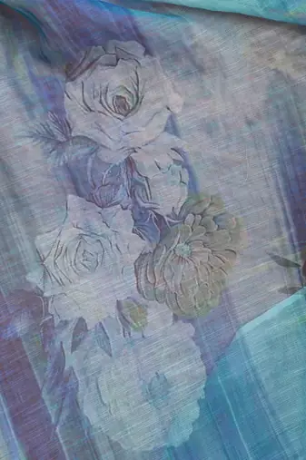 Blue tie and dye zari  linen ready to wear saree