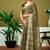 Green floral zari  linen ready to wear saree