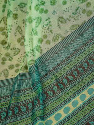 Green floral ready to wear saree 5