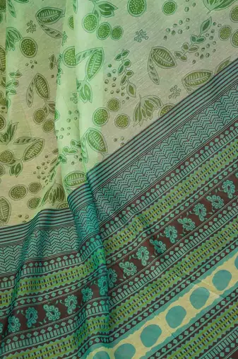 Green floral ready to wear saree