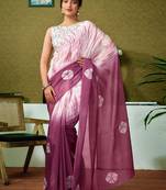 Mauve ready to wear saree