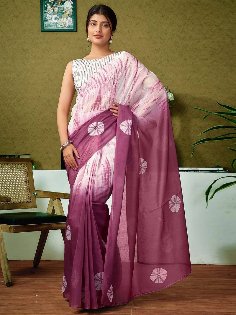 Mauve ready to wear saree