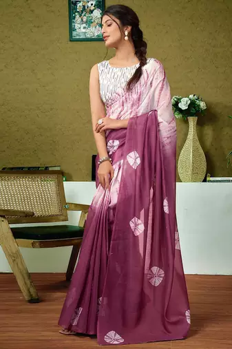 Mauve ready to wear saree