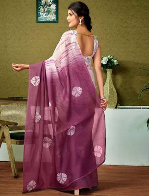 Mauve ready to wear saree 3