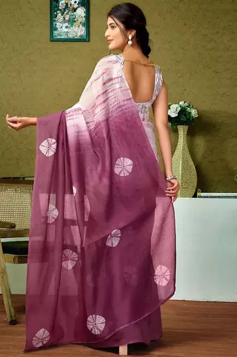 Mauve ready to wear saree