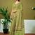 Olive checked ready to wear saree
